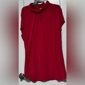New York & Company Vibrant Red Blouse